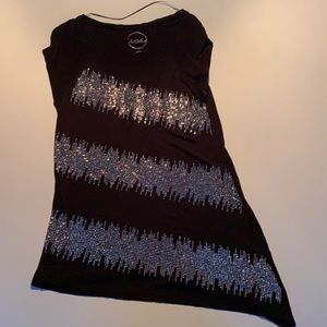 Macy’s Inc. International Concepts Short-Sleeved, Sequined Top